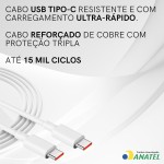 Kit Carregador Turbo 45W Ultra Rápido Tipo C e USB Com Carregamento Rápido + Cabo Tipo C Compatível Com Todos Aparelhos USB-C Qualidade Premium - Imagem 5