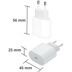 Carregador Turbo Premium 25W, com Cabo Tipo-C para Tipo-C 1m, Power Delivery, Preto ou Branco – Compatível com Samsung, Motorola, LG, Smartphones e Tablets. - Imagem 4