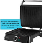 BLACK+DECKER Grill 180 Graus, Chapas Antiaderentes para Carnes, Legumes e Sanduíches, G1400N, 220V - Imagem 6