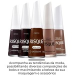 Kit 5 Esmaltes Risqué Cores Cremosas Tons Terrosos Marrom Nude Esmalte (4 Cores) - Imagem 3