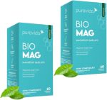 2x Bio Mag - Magnésio Quelato- Pura Vida - 60 Capsulas