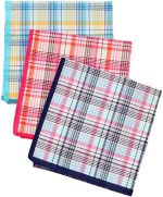 3 lenços femininos 43 x 43 cm de cor mista xadrez para mulheres conjunto clássico de bolso quadrado