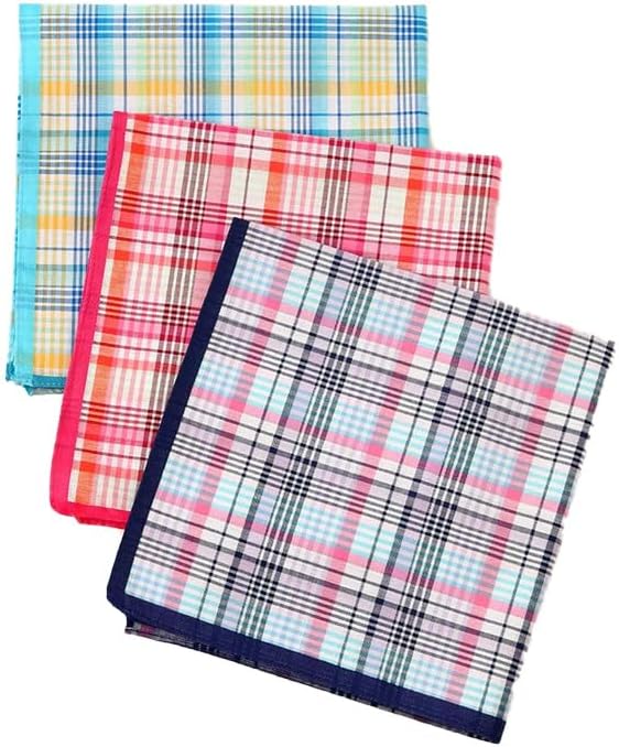 3-lencos-femininos-43-x-43-cm-de-cor-mista.jpg 3 lenços femininos 43 x 43 cm de cor mista xadrez para mulheres conjunto clássico de bolso quadrado