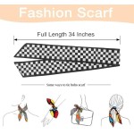 4 cachecóis modernos para mulheres, lenços boho multifuncionais, faixas de cabeça, cachecol de cetim para bolsa de acessórios de cabelo - Imagem 2