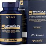 5 Magnésios 500mg 120 Cápsulas - Quelato Malato Taurato Citrato e Óxido de Magnésio