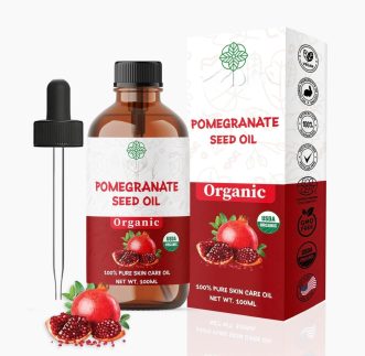 ABBASI & CO Óleo de semente de romã – Grande 100 ml puro, prensado a frio e não refinado – Hidratante orgânico e antioxidante para rosto, cabelo e corpo – Cuidados com a pele 100% natural para todos
