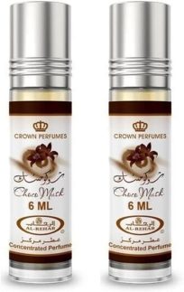 Al-Rehab Choco Musk Perfume concentrado Rollerball para unissex, 5,7 g (pacote com 2)
