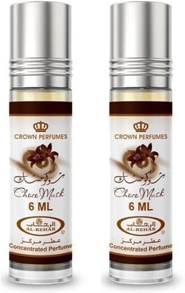 Al-Rehab-Choco-Musk-Perfume-concentrado-Rollerball-para-unissex-57-g.jpg Al-Rehab Choco Musk Perfume concentrado Rollerball para unissex, 5,7 g (pacote com 2)