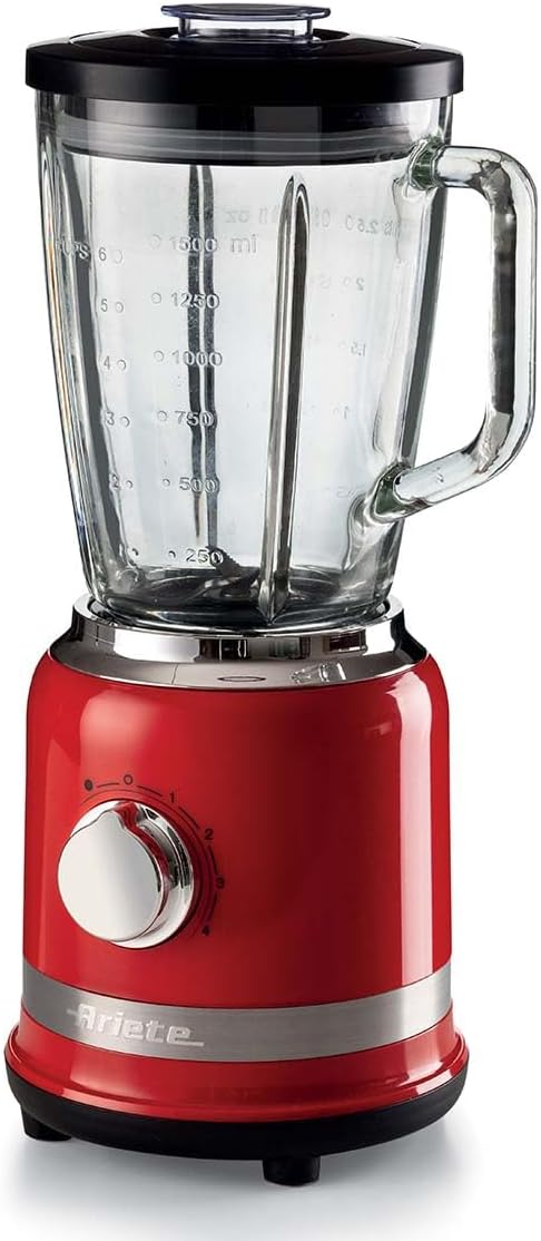 Ariete-585-Liquidificador-Linha-Moderna-Copo-de-Vidro-15-L.jpg Ariete 585, Liquidificador Linha Moderna, Copo de Vidro 1.5 L, 4 Lâminas de Aço Inoxidável, 4 Velocidades + Pulso, 1000 Wats - 127V, Vermelho
