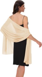 Baoqiya Xales de chiffon para vestidos de noite e ocasiões especiais