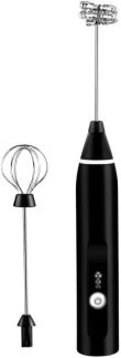 Batedor Misturador Mixer Elétrico Portátil USB – Mini Mixer Recarregável para Leite, Café, Ovos, Bebidas e Shakes – Espumador Cremoso Manual de Mão Fácil
