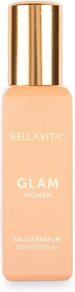 Bella Vita Organic GLAM Woman Eau De Parfum para ela com Jasmim, Mel Branco, Rosa, Cedro da Virgínia | Floral - Fragrância Premium e de Longa Duração EDP para Mulheres | 20 ml