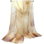 Cachecóis femininos com estampa floral e estampa leve, xale, xale, lenços de moda para proteção solar, Kq, 160*50CM - Imagem 2