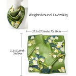 Cachecóis femininos de seda e pescoço de cabeça de 69,8 cm lenço bandana para mulheres - Imagem 2