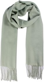 Cachecol Echarpe Lenço Pashmina Manta Xale Lisa Moda (Verde Oliva)