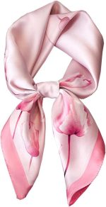 Cachecol quadrado de cetim tipo seda 70 x 70 cm - lenço de cabeça para dormir e bolsa para mulheres, bandana de cabelo leve