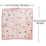 Cachecol quadrado de cetim tipo seda 70 x 70 cm - lenço de cabeça para dormir e bolsa para mulheres, bandana de cabelo leve - Imagem 2