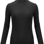 Camisetas femininas de manga comprida, gola redonda, casual, macia, térmica, justa, justa, leve