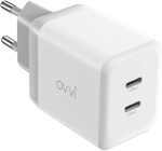 Carregador De Parede 35w Ovvi 2 Saídas Usb-c GaN Branco