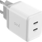 Carregador De Parede 35w Ovvi 2 Saídas Usb-c GaN Branco
