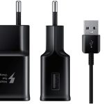 Carregador Samsung EP-TA20BBBCGBR Fast Charge Tipo C c/ Cabo Preto
