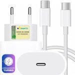 Carregador Turbo Compativel c/Novo iPhone 16, 16 pro, 16 pro max, iPhone 15, 15 pro, 15 pro max, IOS/Android, 5.0 Super Rapido, Fonte Entrada Tipo-C + Cabo USB-C Fast Charge, Certificado UTBRX