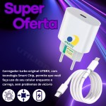 Carregador Turbo Compativel c/Novo iPhone 16, 16 pro, 16 pro max, iPhone 15, 15 pro, 15 pro max, IOS/Android, 5.0 Super Rapido, Fonte Entrada Tipo-C + Cabo USB-C Fast Charge, Certificado UTBRX - Imagem 2