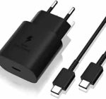 Carregador Turbo Premium 25W, com Cabo Tipo-C para Tipo-C 1m, Power Delivery, Preto – Compatível com Samsung, Motorola, LG, Smartphones e Tablets.