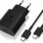 Carregador Turbo Premium 25W, com Cabo Tipo-C para Tipo-C 1m, Power Delivery, Preto – Compatível com Samsung, Motorola, LG, Smartphones e Tablets.