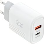 Carregador de Parede Ultra Rápido com 1 Saída USB-C Power Delivery 20W + 1 Saída USB-A 18W I2GO - i2GO PRO, Branco