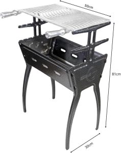 Caverna Do Bodão Churrasqueira Alumínio Fundido 81 Cm Preto Craquelado Resistente ao Tempo