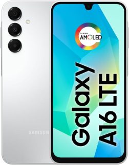 Celular Samsung Galaxy A16, 128GB + 4GB RAM, Câmera de até 50MP, Tela 6.7", NFC, IP54, Bateria 5000 mAh - Cinza