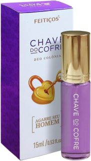 Chave do Cofre Deo Colônia 15ml Perfume com Notas Florais e Frutais para Autoestima