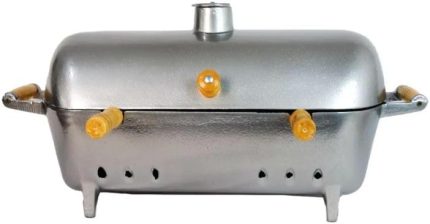 Churrasqueira A bafo de Alumínio batido Grande (Preto, Grande)