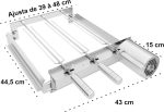 Churrasqueira Giratória Ajustável para 3 Espetos Inox (Inox Motor Direito)