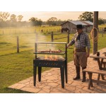 Churrasqueira Metávila Santa Maria Grill SMG760 – Grelhas Inox 304, Ajuste de Altura, Capacidade Até 10 kg, Craquelado Preto - Imagem 2