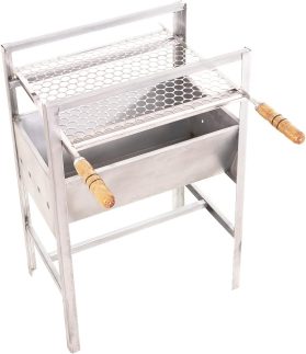 Churrasqueira Móvel de Aço Galvanizada 50x35x75 Acompanha Grelha Inox