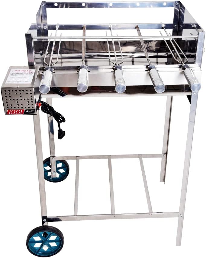 Churrasqueira-Portatil-com-Rodinha-e-Grill-Giratorio-5-Espetos-Issi.jpg Churrasqueira Portátil com Rodinha e Grill Giratório 5 Espetos Issi Grill