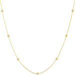 Colar Bolinha Feminino Aço Inox Dourado Gargantilha Presente