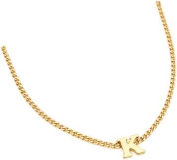 Colar Choker Inicial Letra Banhado Ouro 45 Cm