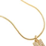 Colar feminino banhado a ouro 14 K - Colar com pingente delicado de zircônia cúbica com inicial A-Z, colar hipoalergênico que não mancha, presente de aniversário de Natal personalizado, joia moderna