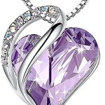 Colar feminino estilo coração simples colar de cristal pingente moda feminina colar corrente acessórios presentes