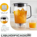 Copo de Liquidificador Compatível Philco PH900/PH1200/PLQ1212/PLQ1412/PLQ1350 Inox Turbo e Britânia B1000/Turbo/Diamante 1200 – Acrílico Resistente 1,5L - Imagem 2