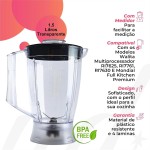 Copo para Liquidificador compatível com Walita Multiprocessador RI7625 RI7761 RI7630 Mondial Full Kitchen Premium - Imagem 2