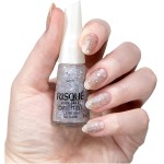 Esmalte Risqué Livre para Brilhar Glitter Prata Capricha no Glow 8ml - Imagem 2