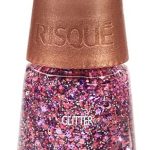 Esmalte Risqué Livre para Brilhar Glitter Rosa Cravejada no Glitter 8ml