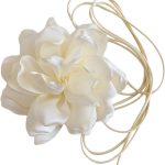 Fancyes Gargantilha de Flores com Gola Floral, Gargantilha com Corrente de Clavícula, Pescoço, Gargantilha de Flores para Noiva