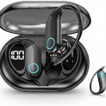 Fone De Ouvido Bluetooth - Sem Fio Tws- Display LED - Esportivo Compatível Com iPhone Samsung Xiaomi Lenovo Motorola Xt80 Lp75 Celular Android Ios - Academia - Caminhada - Tipo Gancho Casenn