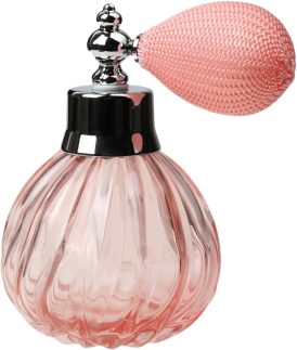 Frasco de Perfume Vintage em Cristal para Mulheres, Rosa