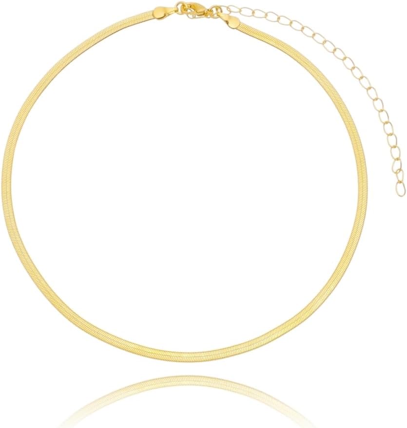 Gargantilha-Choker-Malha-Fina-Folheada-Em-Ouro-18k.jpg Gargantilha Choker Malha Fina Folheada Em Ouro 18k